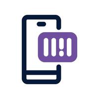 barcode icon. dual tone icon for your website, mobile, presentation, and logo design. vector