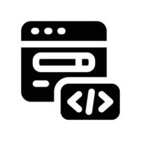 web development icon. glyph icon for your website, mobile, presentation, and logo design. vector