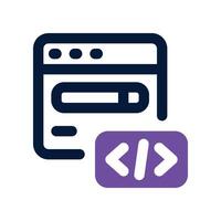 web development icon. dual tone icon for your website, mobile, presentation, and logo design. vector