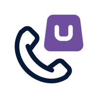 phone call icon. dual tone icon for your website, mobile, presentation, and logo design. vector