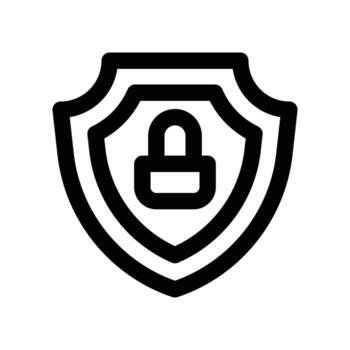 secure icon. line icon for your website, mobile, presentation, and logo design. vector