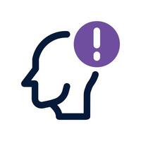 critical thinking icon. dual tone icon for your website, mobile, presentation, and logo design. vector