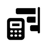 calculation icon. glyph icon for your website, mobile, presentation, and logo design. vector