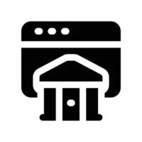 online banking icon. glyph icon for your website, mobile, presentation, and logo design. vector