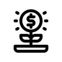investment icon. line icon for your website, mobile, presentation, and logo design. vector