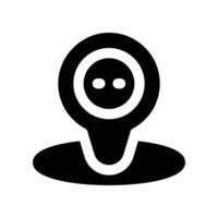 location icon. glyph icon for your website, mobile, presentation, and logo design. vector