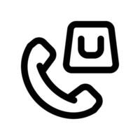 phone call icon. line icon for your website, mobile, presentation, and logo design. vector