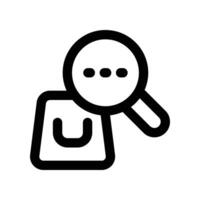 shopping search icon. line icon for your website, mobile, presentation, and logo design. vector