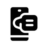 chat icon. glyph icon for your website, mobile, presentation, and logo design. vector