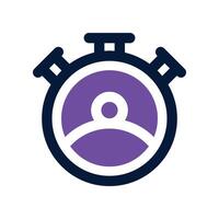 punctuality icon. dual tone icon for your website, mobile, presentation, and logo design. vector