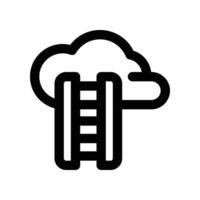 cloud computing icon. line icon for your website, mobile, presentation, and logo design. vector