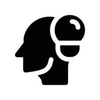 mindset icon. glyph icon for your website, mobile, presentation, and logo design. vector