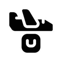 airplane delivery icon. glyph icon for your website, mobile, presentation, and logo design. vector