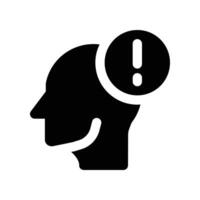 critical thinking icon. glyph icon for your website, mobile, presentation, and logo design. vector