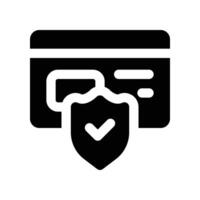 secure payment icon. glyph icon for your website, mobile, presentation, and logo design. vector