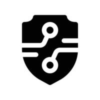 shield icon. glyph icon for your website, mobile, presentation, and logo design. vector