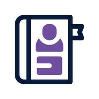 phone book icon. dual tone icon for your website, mobile, presentation, and logo design. vector