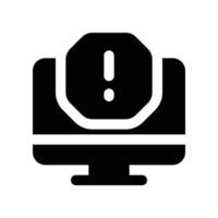 warning icon. glyph icon for your website, mobile, presentation, and logo design. vector