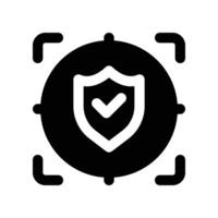 target security icon. glyph icon for your website, mobile, presentation, and logo design. vector