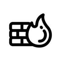firewall icon. line icon for your website, mobile, presentation, and logo design. vector