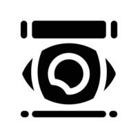 eye recognition icon. glyph icon for your website, mobile, presentation, and logo design. vector