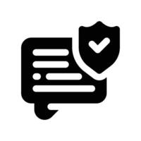 secure chat icon. glyph icon for your website, mobile, presentation, and logo design. vector