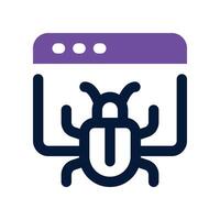 bug icon. dual tone icon for your website, mobile, presentation, and logo design. vector