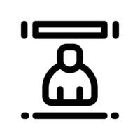 face recognition icon. line icon for your website, mobile, presentation, and logo design. vector