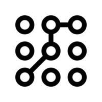 pattern unlock icon. line icon for your website, mobile, presentation, and logo design. vector