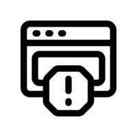 website alert icon. line icon for your website, mobile, presentation, and logo design. vector