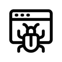bug icon. line icon for your website, mobile, presentation, and logo design. vector