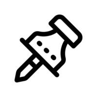 push pin icon. line icon for your website, mobile, presentation, and logo design. vector