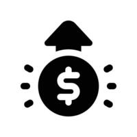 up price icon. glyph icon for your website, mobile, presentation, and logo design. vector
