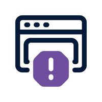 website alert icon. dual tone icon for your website, mobile, presentation, and logo design. vector