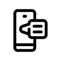 chat icon. line icon for your website, mobile, presentation, and logo design. vector