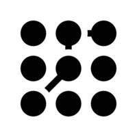 pattern unlock icon. glyph icon for your website, mobile, presentation, and logo design. vector