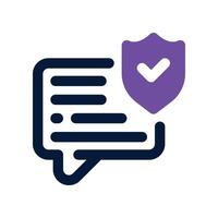 secure chat icon. dual tone icon for your website, mobile, presentation, and logo design. vector