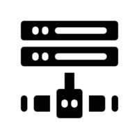 server icon. glyph icon for your website, mobile, presentation, and logo design. vector