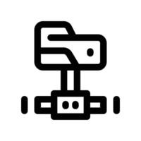 folder server icon. line icon for your website, mobile, presentation, and logo design. vector
