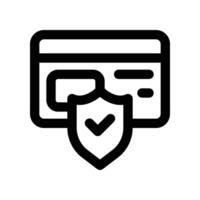 secure payment icon. line icon for your website, mobile, presentation, and logo design. vector