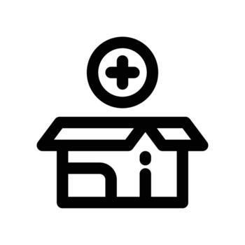 add to box icon. line icon for your website, mobile, presentation, and logo design. vector