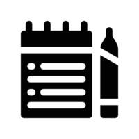 notebook icon. glyph icon for your website, mobile, presentation, and logo design. vector