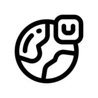 global sale icon. line icon for your website, mobile, presentation, and logo design. vector