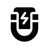 magnet icon. glyph icon for your website, mobile, presentation, and logo design. vector