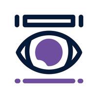 eye recognition icon. dual tone icon for your website, mobile, presentation, and logo design. vector