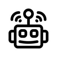 bot chat icon. line icon for your website, mobile, presentation, and logo design. vector