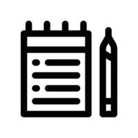 notebook icon. line icon for your website, mobile, presentation, and logo design. vector