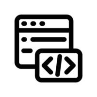coding icon. line icon for your website, mobile, presentation, and logo design. vector