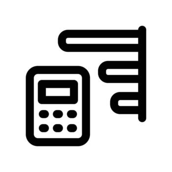 calculation icon. line icon for your website, mobile, presentation, and logo design. vector