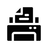 printer icon. glyph icon for your website, mobile, presentation, and logo design. vector